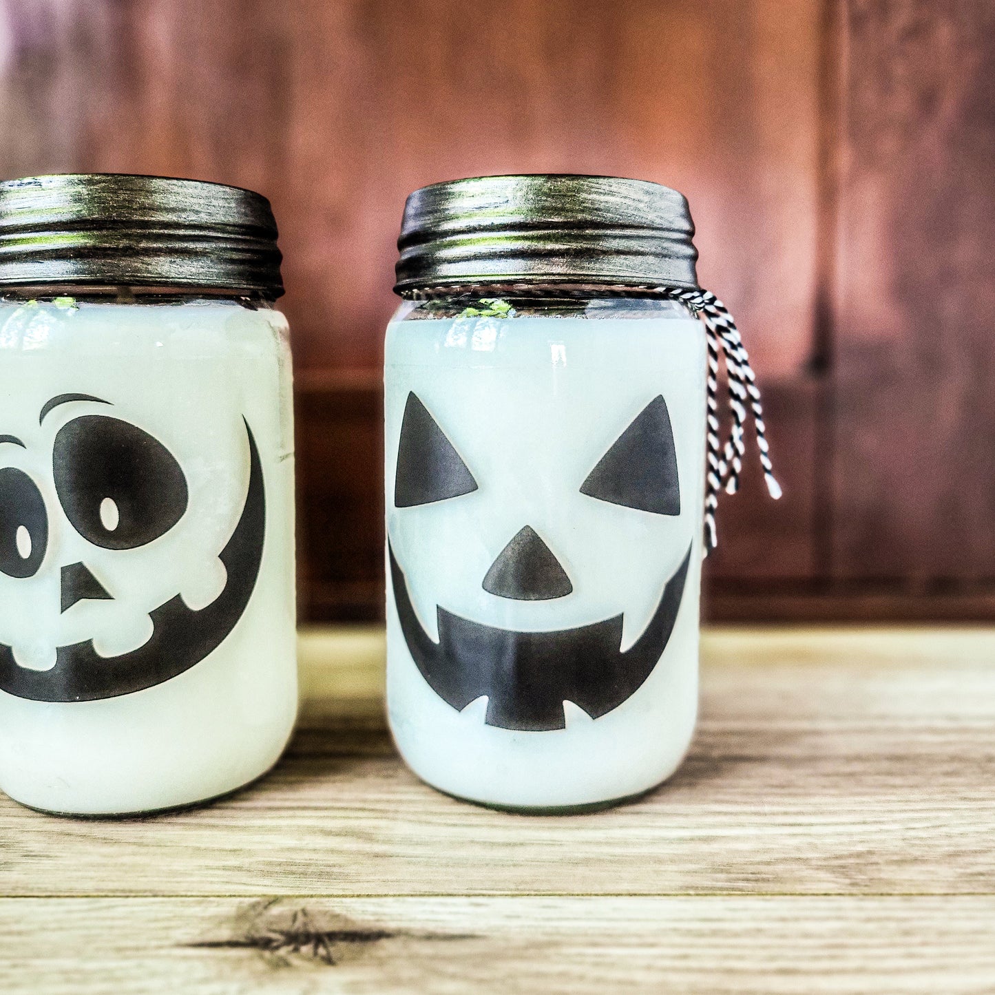 Mason Jar Halloween Soy Candles - Flowers in Winter Shop