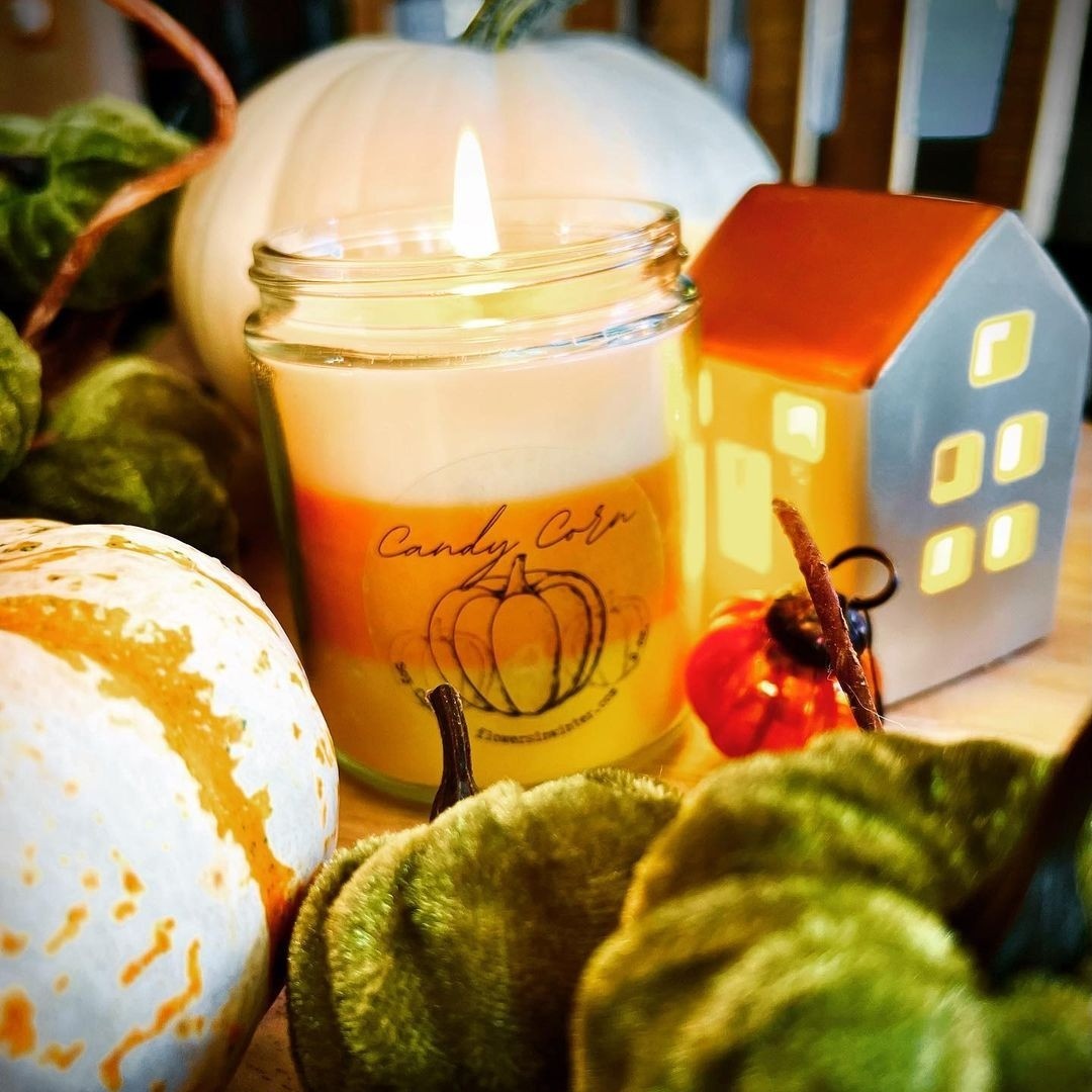 Candy Corn Soy Candle - Flowers in Winter Shop