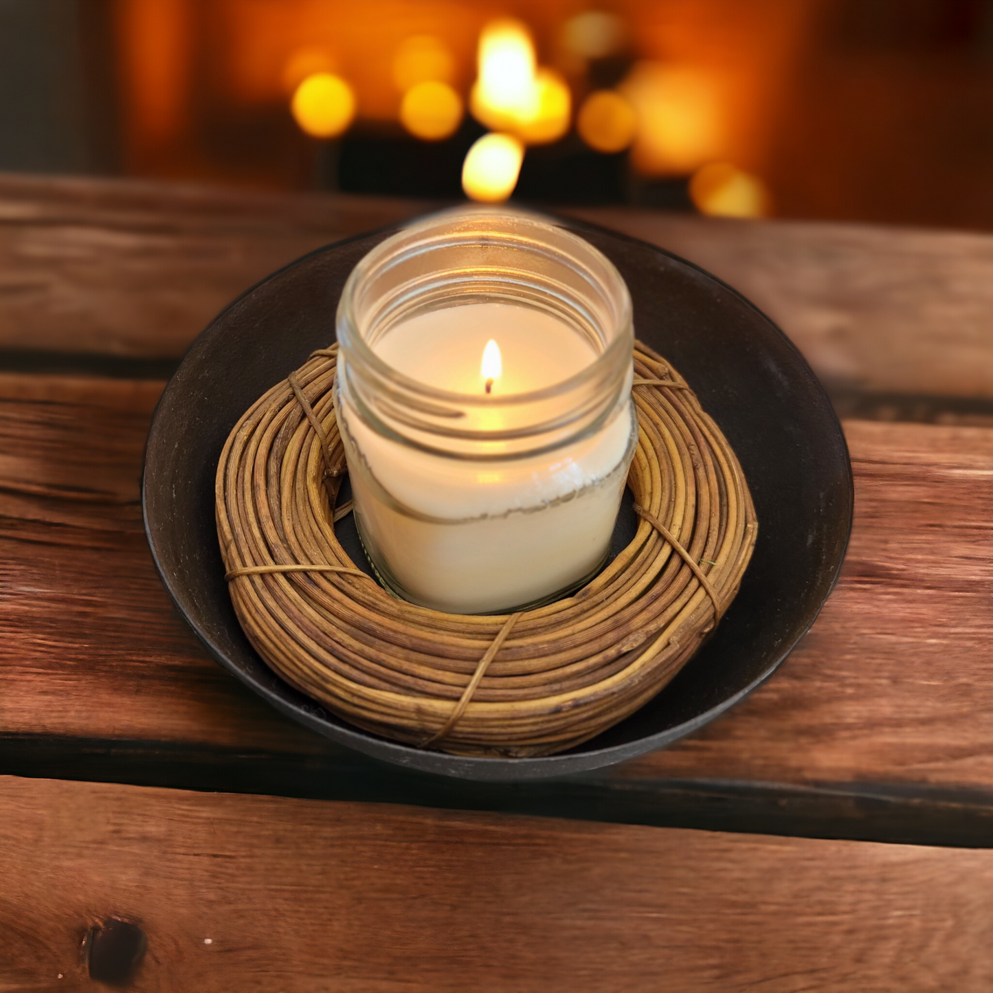 8 oz. Mason Jar Candle with Pewter Lid - Flowers in Winter Shop