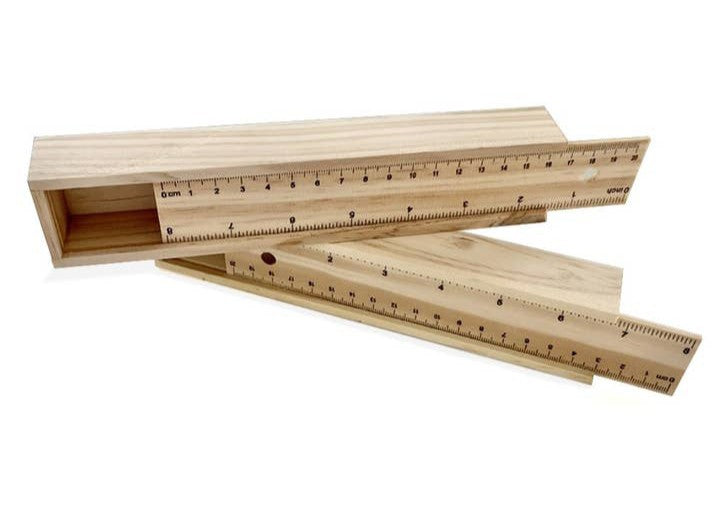 Wooden Sliding Pencil Box - Flowers in Winter Shop