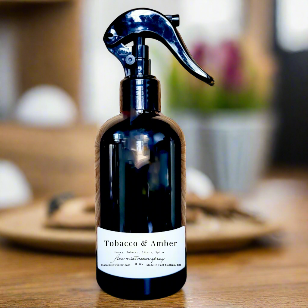 Tobacco & Amber Room Spray - Flowers in Winter Shop