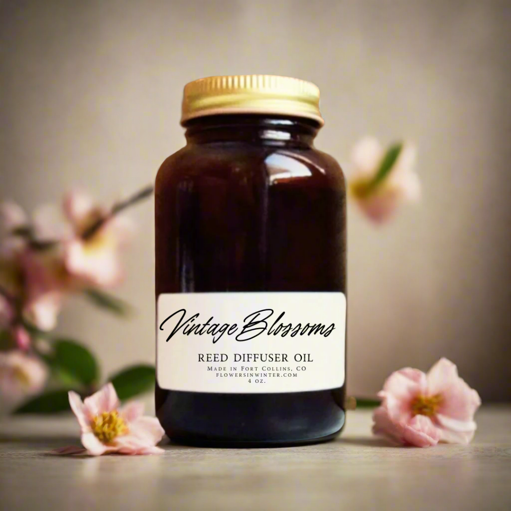 Floral Reed Diffuser 4 oz. - Flowers in Winter Shop