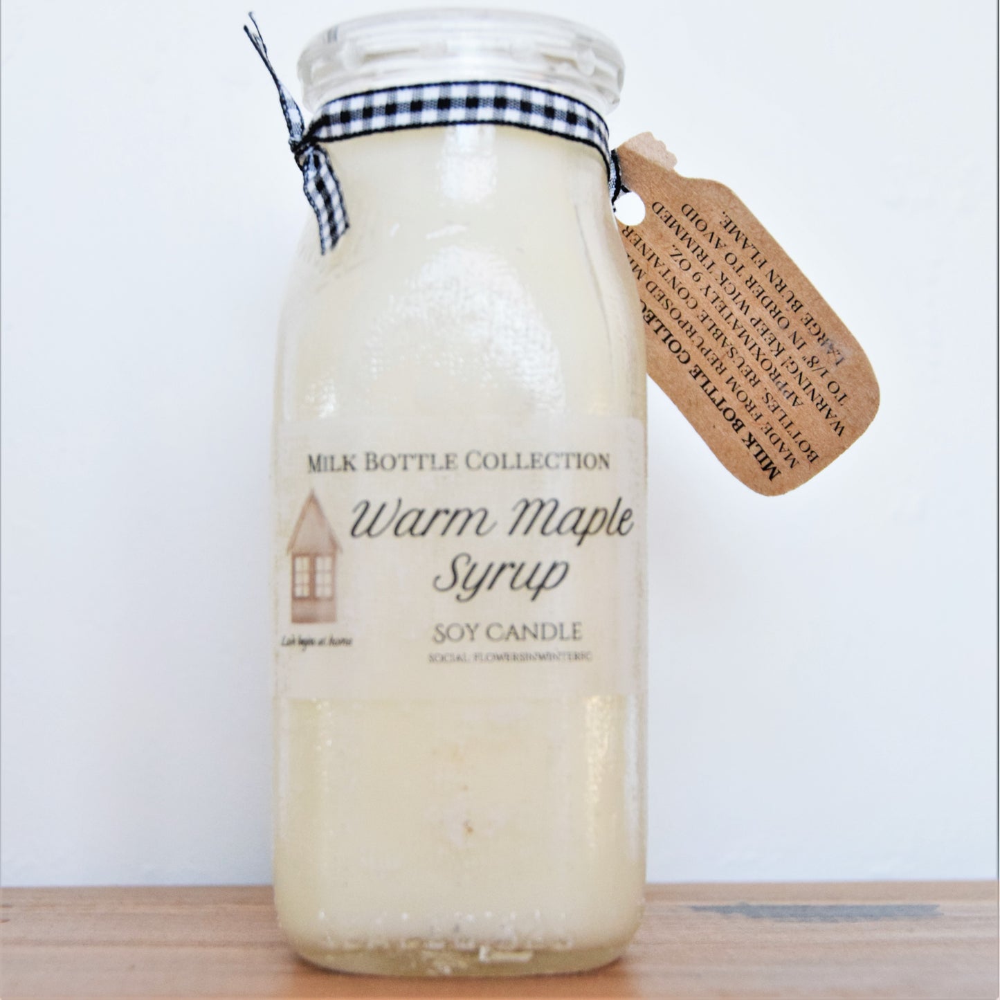 Milk Bottle Candle - Flowers in Winter Shop