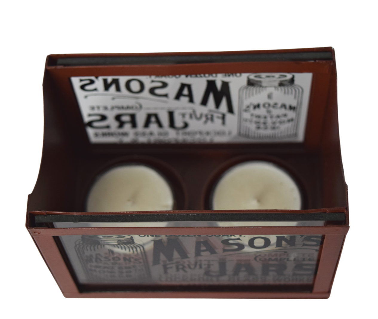 Mason Jar Metal & Glass Tealight Holder - Flowers in Winter Shop