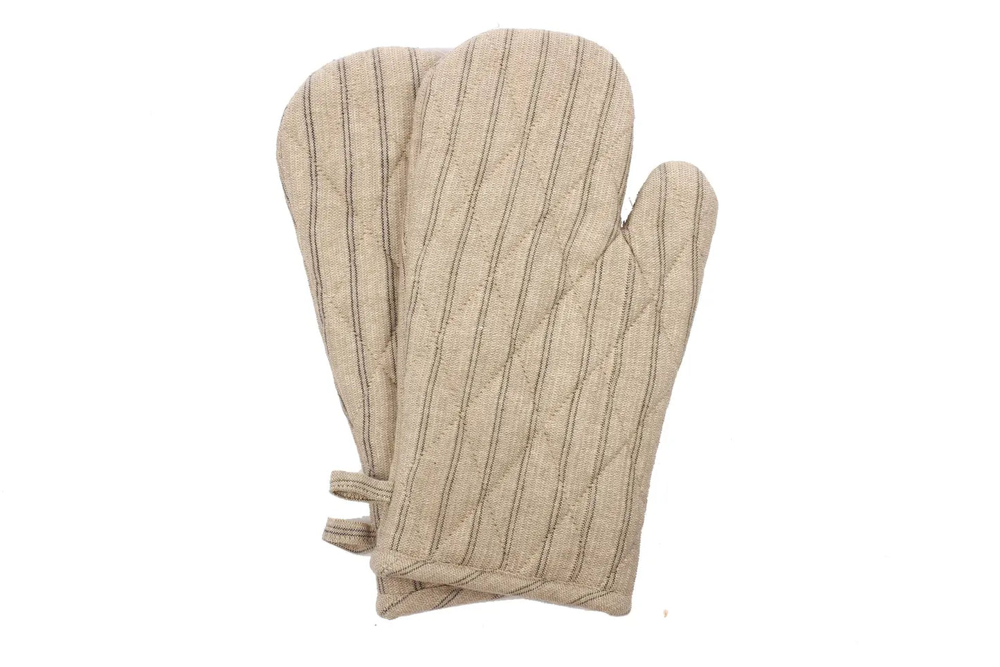 Provincial Stripe Oven Gloves, Set of 2 Gloves - Flowers in Winter Shop
