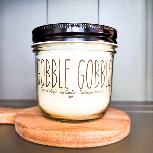 Gobble Gobble Farmhouse Soy Candle - Flowers in Winter Shop