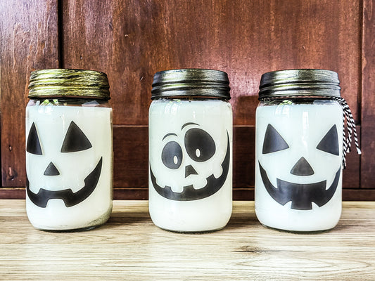 Mason Jar Halloween Soy Candles