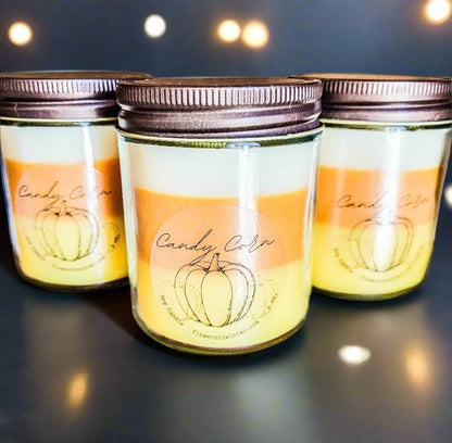 Candy Corn Soy Candle - Flowers in Winter Shop