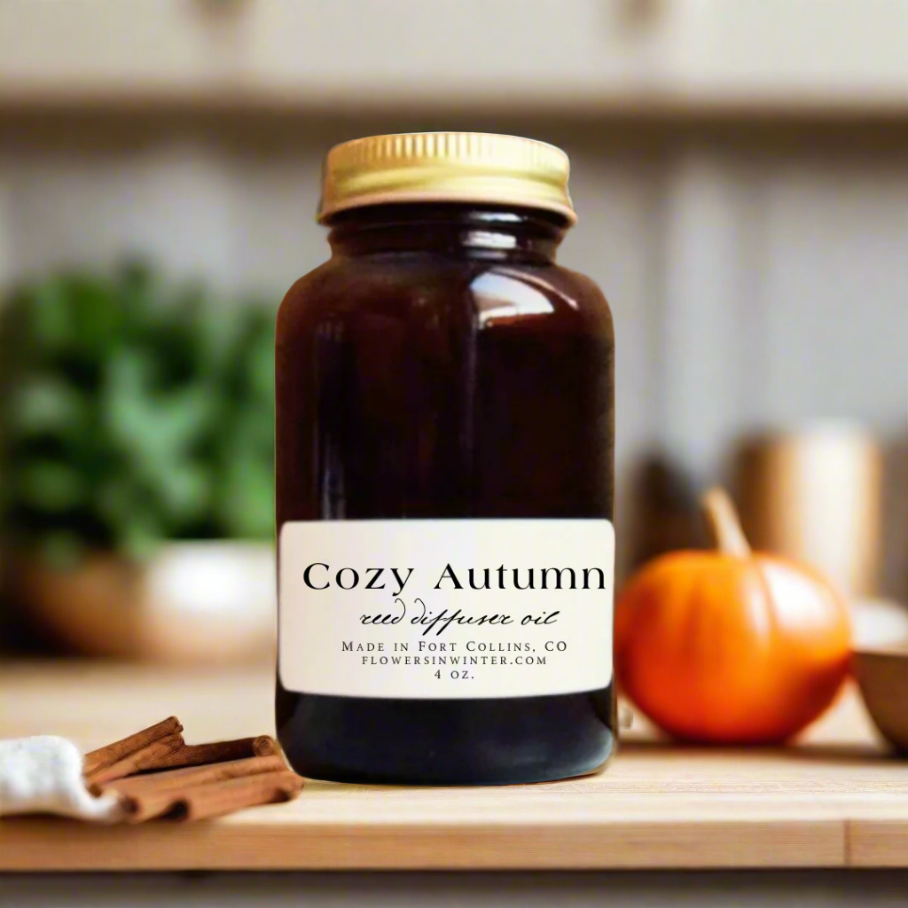 Cozy Autumn Reed Diffuser Oil - Flowers in Winter Shop