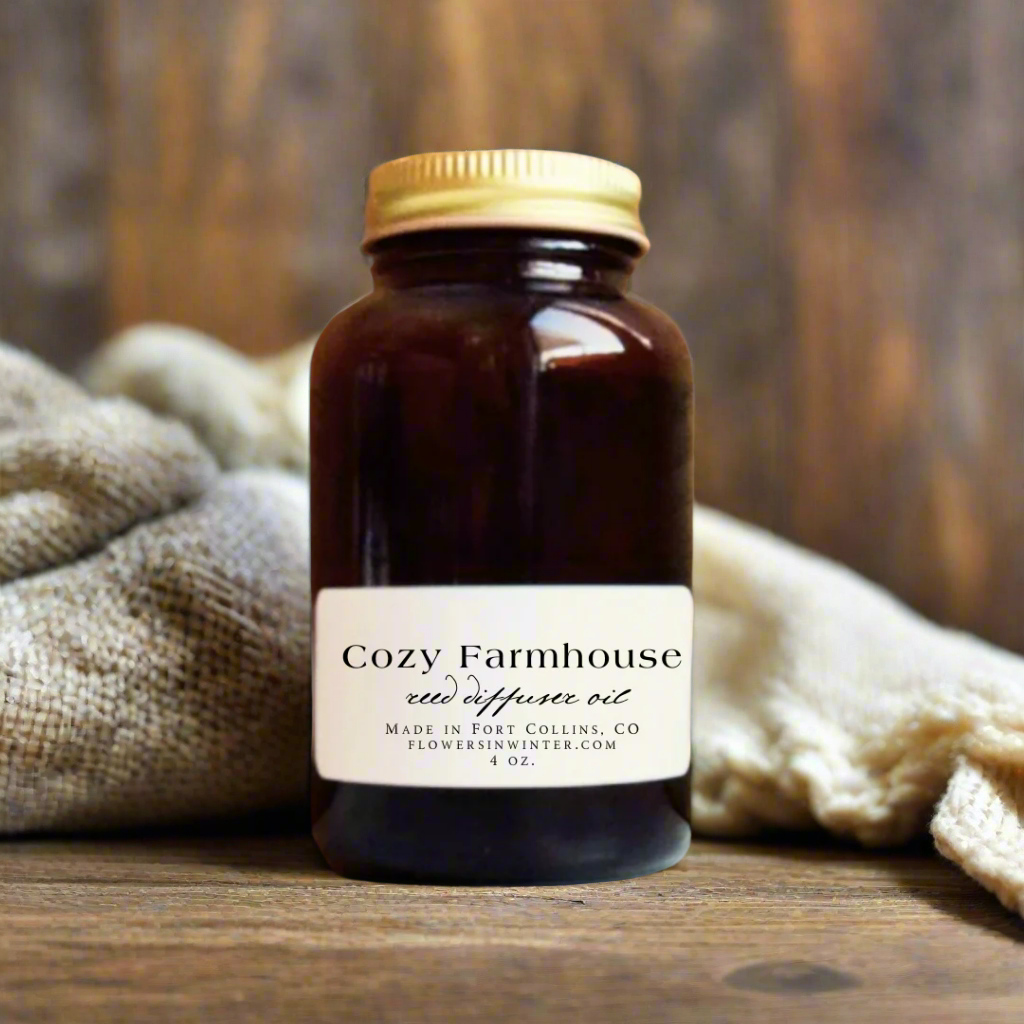 Cozy Farmhouse Reed Diffuser Oil - Flowers in Winter Shop