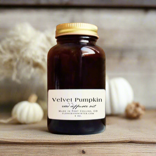 Velvet Pumpkin Reed Diffuser Oil - Flowers in Winter Shop