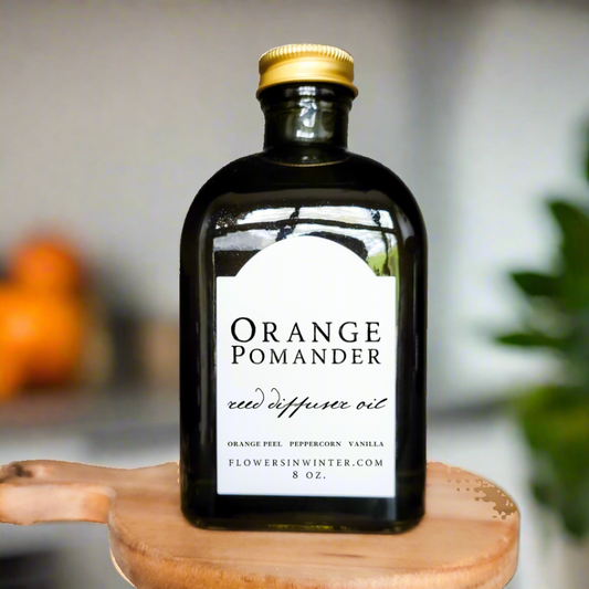 Orange Pomander Reed Diffuser Oil 8 oz. - Flowers in Winter Shop