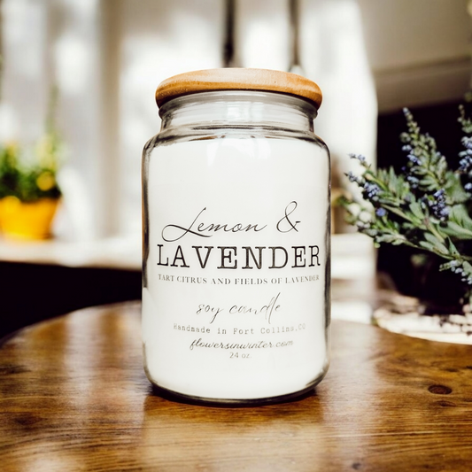 24 oz. Country Jar Candle with Wood Lid