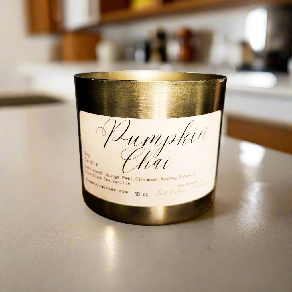 Pumpkin Chai Soy Candle - Flowers in Winter Shop