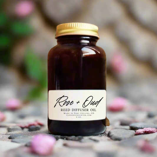 Rose Oud Reed Diffuser Oil - Flowers in Winter Shop