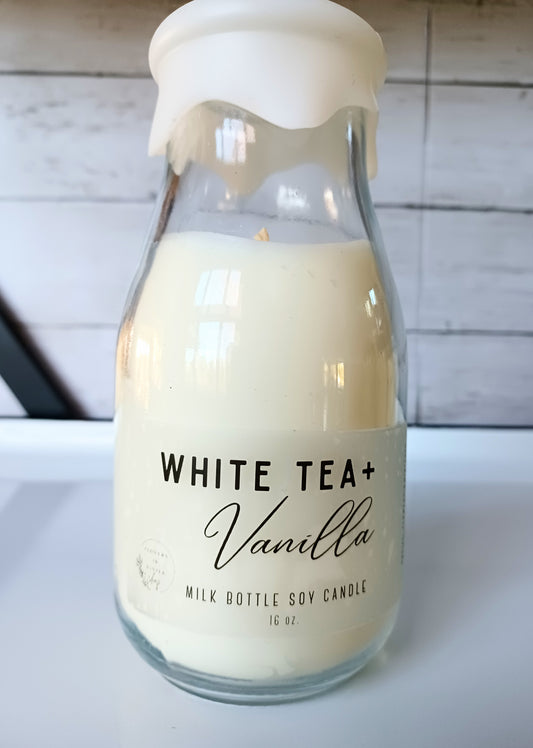 White Tea & Vanilla Candle - Flowers in Winter Shop