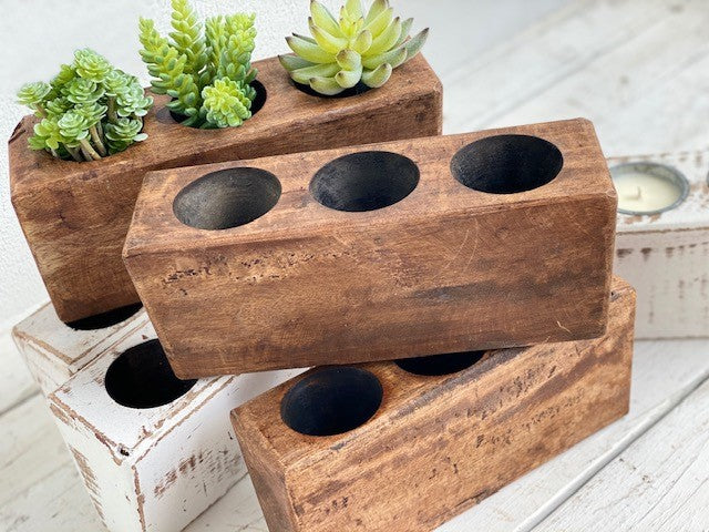 3-Hole Wooden Sugar Mold
