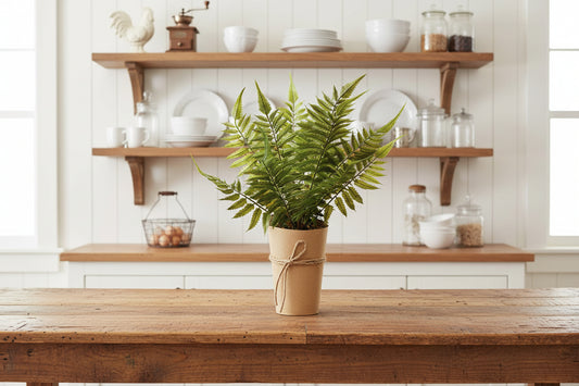 Faux Fern in Paper Wrapped Pot, 2 Styles - Flowers in Winter Shop