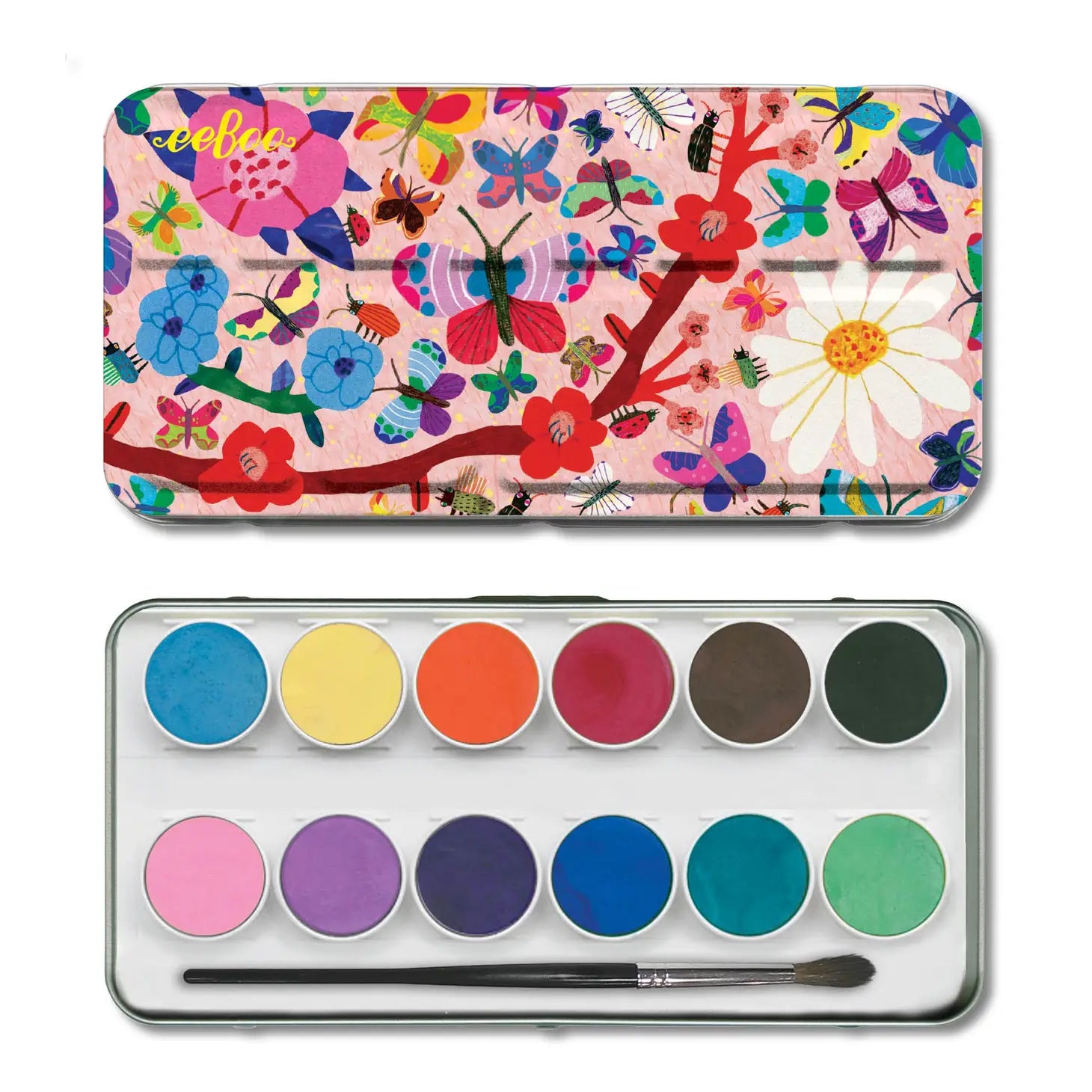 Butterflies 12 Watercolors Tin - Flowers in Winter Shop